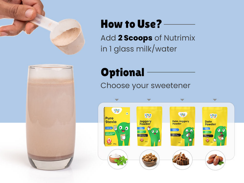 Little Joys Nutrimix Nutrition Powder (7-12 Yr) Chocolate Flavour No White Sugar - Swadesiicart