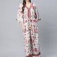 Ahalyaa Womens Beige Crepe Digital Floral Print Jumpsuit - Swadesiicart