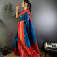 Joban Fashion Banarasi Royal Blue Woven Soft Silk Saree | Swadesiicart