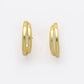 NVR Women Gold-Polished Alloy Circular-Shaped Half Hoop Earrings - Swadesiicart