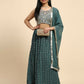 Green Georgette Embroidered Lehenga choli with Dupatta - Dhara | Swadesiicart