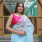 Vamsee Kiki Sky Organza Saree - Swadesiicart