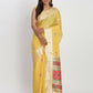 Shree Shyam Fashion Linen Cotton Yellow Saree