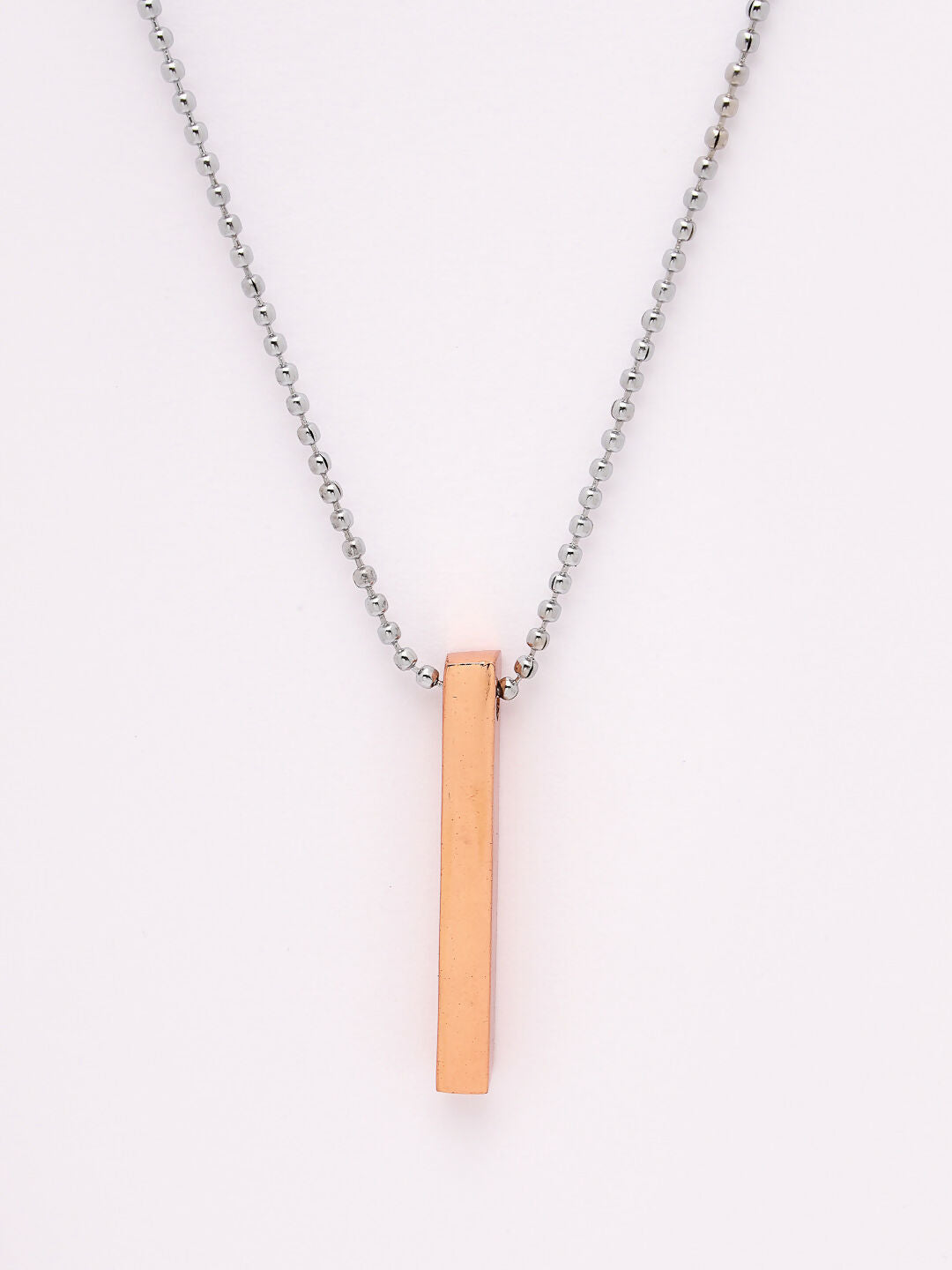 NVR Men's Set of 2 Gold & Blue Geomatric Pendent With Chain | Swadesiicart