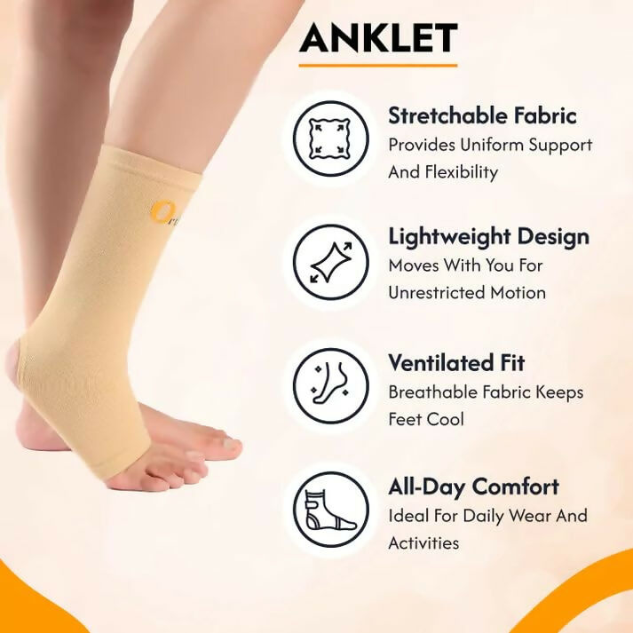 Orth-rem Ankle Stabilizer Foot Sleeve (Pair) | Swadesiicart