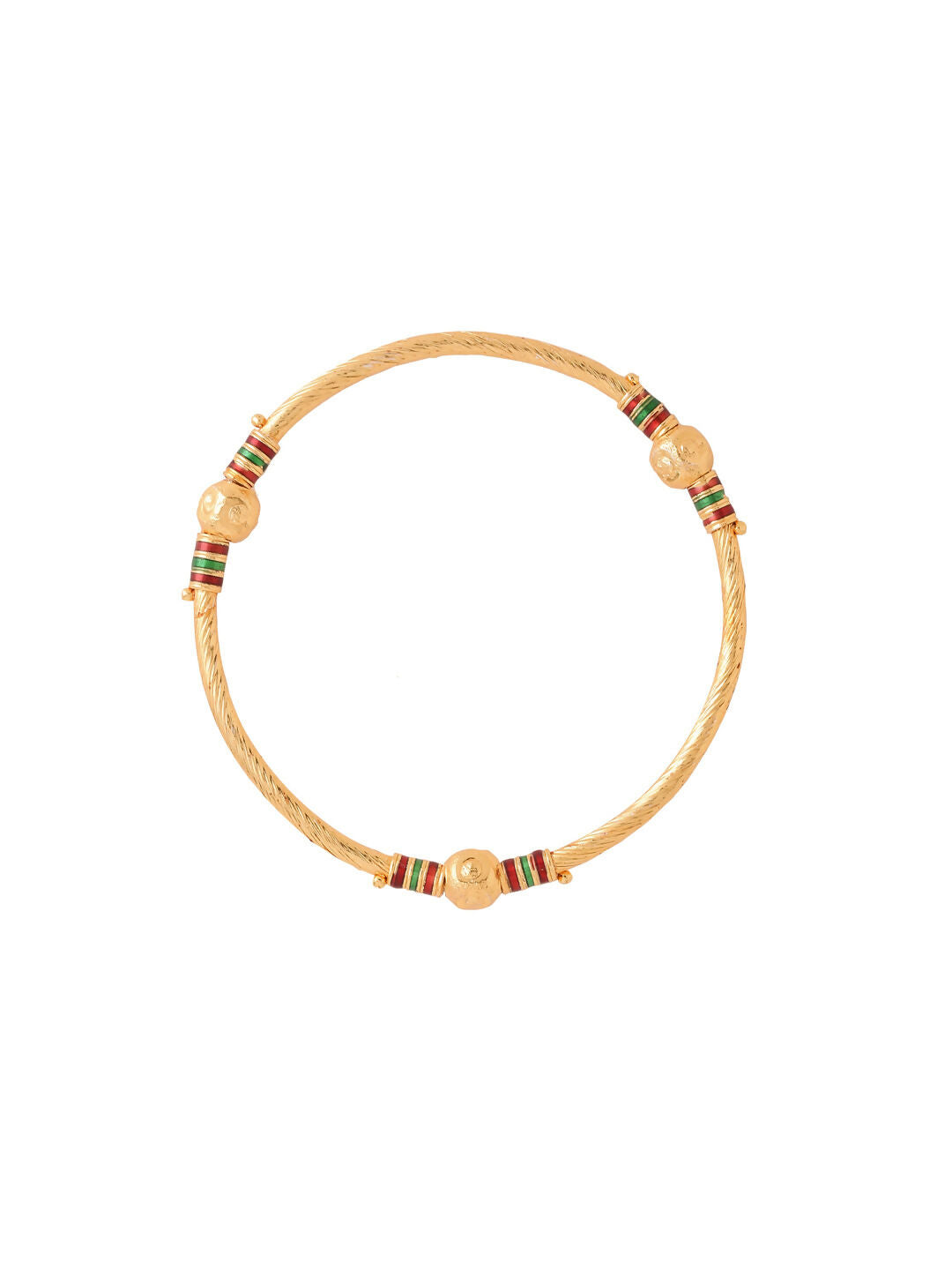 NVR Women Set of 2 Gold-Polished Traditional Bangles - Swadesiicart