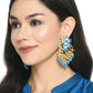 Mominos Fashion Johar Kamal Gold-Polished Kundan Sky Blue Meenakari Earrings - Swadesiicart