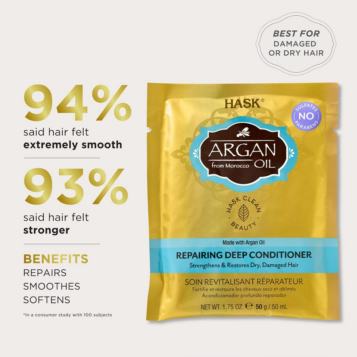 HASK Argan Oil Repairing Deep Conditioner | Swadesiicart