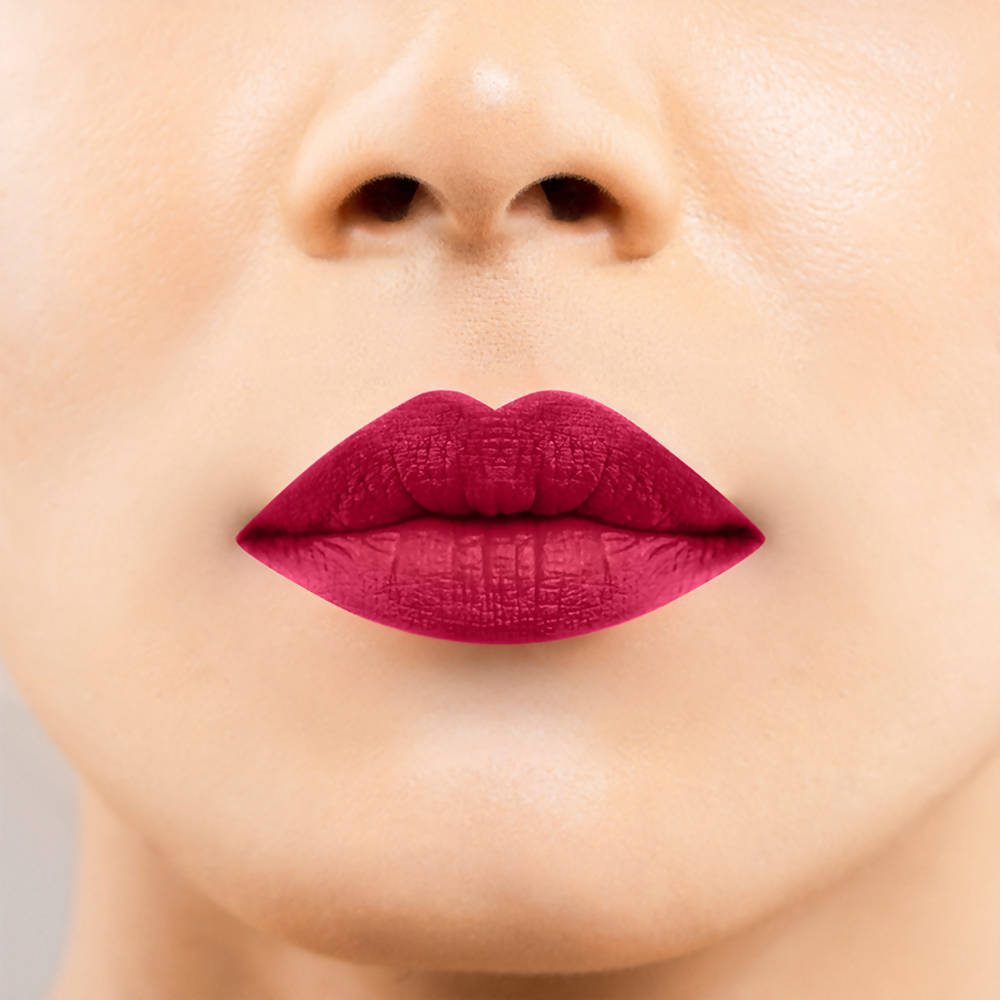 Lotus Make-Up Ecostay Matte Lip Lacquer - Rose Bloom (4 Gm) - Swadesiicart