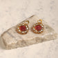 Pink Gold-Polished Contemporary Drop Earrings - Ruby Raang | Swadesiicart