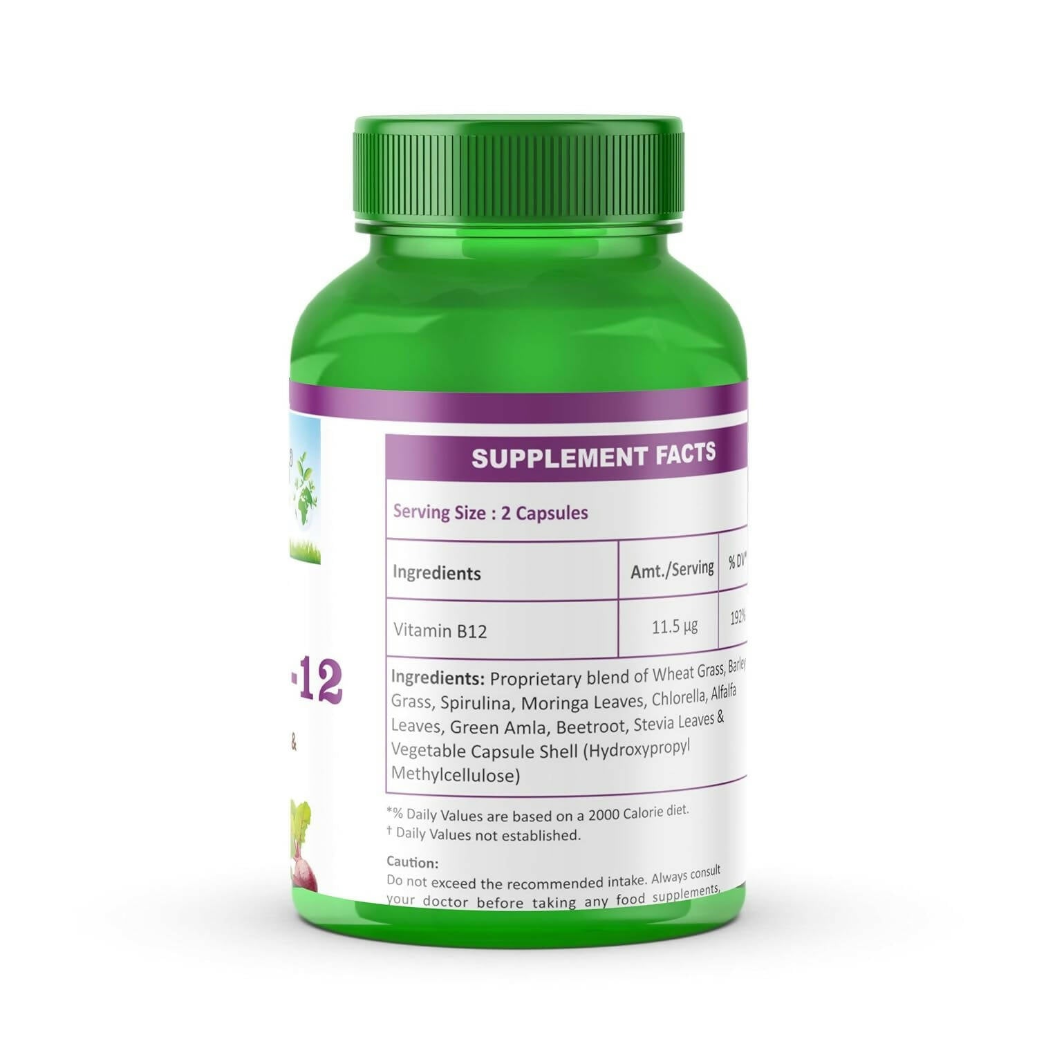 Planet Ayurveda Plant Based Vitamin B12 Capsules - Swadesiicart