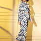 Blue Crepe Digital Printed Top With Matching Trouser - Shivani