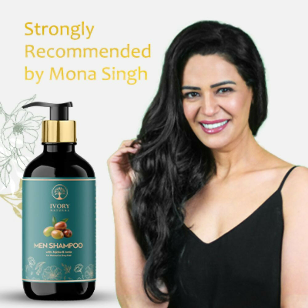 Ivory Natural Men Shampoo For Deep Cleansing, Scalp Wellness, Hair Shine & Dandruff Control | Swadesiicart