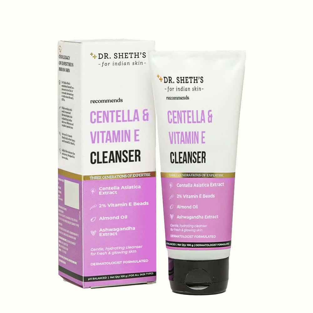 Dr. Sheth's Centella & Vitamin E Cleanser - pH Balanced, Gently Cleanses & Hydrates, For Normal, Oily & Sensitive Skin - Limited Time Offer