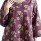 Breathables Wine Butta Cotton Co-Ord Set – Kurta With Straight Pants