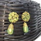Terracotta Flower Stud With Waterdrop Earrings
