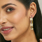 Nuyug 22K Gold-Plated Elegant Pearl Beaded Circular Hoop Earrings | Swadesiicart