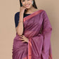 Very Much Indian Handloom Cotton Silk Maheshwari Saree With Sleek Golden Border - Maroon | Swadesiicart