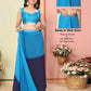 Blue Georgette Pedding Color Printed Ready To Wear Saree - Aalaya | Swadesiicart