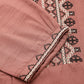 Brown Chinon Floral Embroidered Top - Zeny