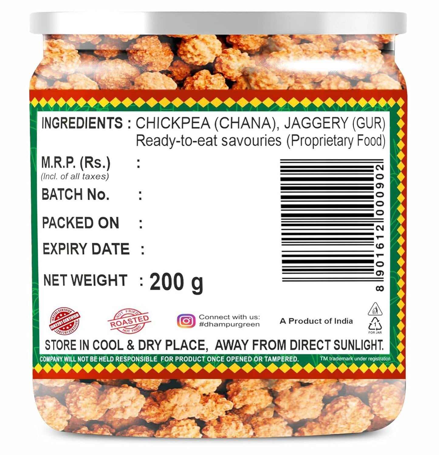 Dhampur Green Gur Chana - Swadesiicart