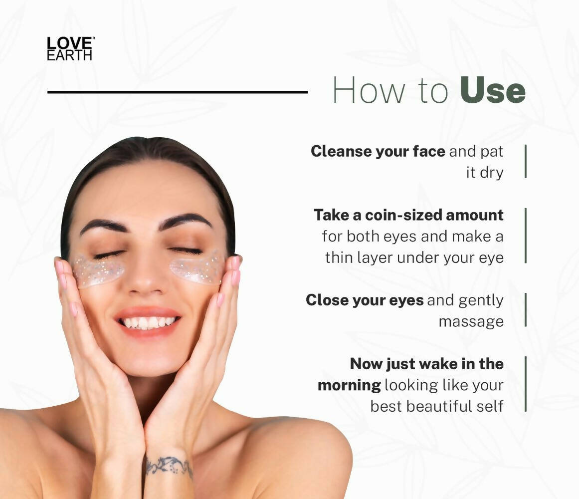 Love Earth Under Eye Gel - Aloe Vera & Cucumber - Swadesiicart