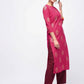 Aniyah Cotton Block Printed Pink Color Straight Kurta (AN-136K) - Swadesiicart