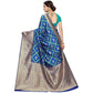 Vamika Banarasi Jaquard Blue Weaving Saree (Banarasi 18) | Swadesiicart