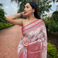 Vamsee Srivali Srivali -Red Pure Soft Tussar Dola Satin Silk Saree - Swadesiicart