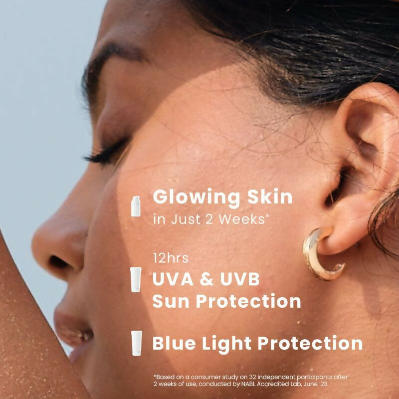 Hyphen By Kriti Sanon Golden Hour Glow Serum & Sunscreen SPF 50 Combo | Swadesiicart