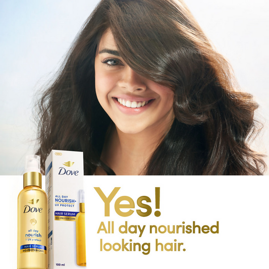 Dove All Day Nourish + UV Protect Hair Serum With Bio Protein Care - Swadesiicart