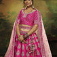 House of Panchhi Pink Pure Silk Moti & Zarkan heavy embroidery Lehenga choli & Dupatta | Swadesiicart