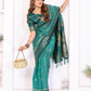 Aastha Fashion Aqua South Soft Silk Zari Weaving Saree