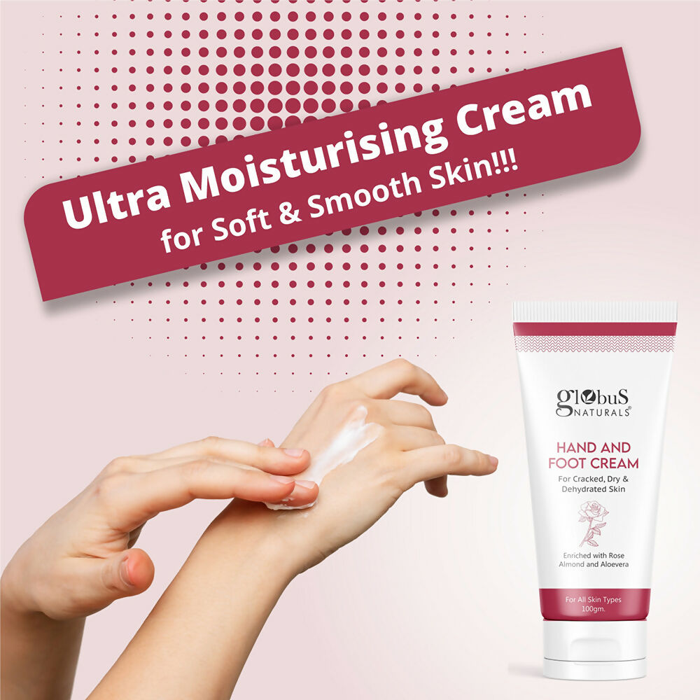 Globus Naturals Nourishing Hand & Foot Cream, On The Go Hydration | Swadesiicart