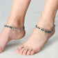 Mominos Fashion Kamal Johar Oxidised Silver Butterfly Anklets | Swadesiicart