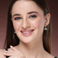 NVR Wome's Gold-Polished AD- Studded Jhumki Earrings | Swadesiicart