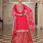 Jyoti Fashion Women's Pink Cotton Silk Floral Print with Embroidered Kurta Set | Swadesiicart