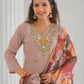 Ethnic Festive Wear Chanderi with Cotton Lining Beige Stitched Suit With Dupatta - Tanisha | Swadesiicart