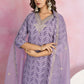 Ethnic Festive Wear Viscose Chanderi Purple Stitched Suit With Dupatta - Tanisha | Swadesiicart