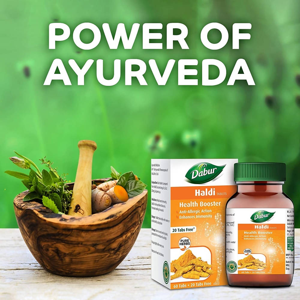 Dabur Haldi Tablets Health Booster | Swadesiicart