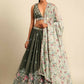 House of Panchhi Olive Chinon Sequins embroidery Lehenga choli & Dupatta | Swadesiicart