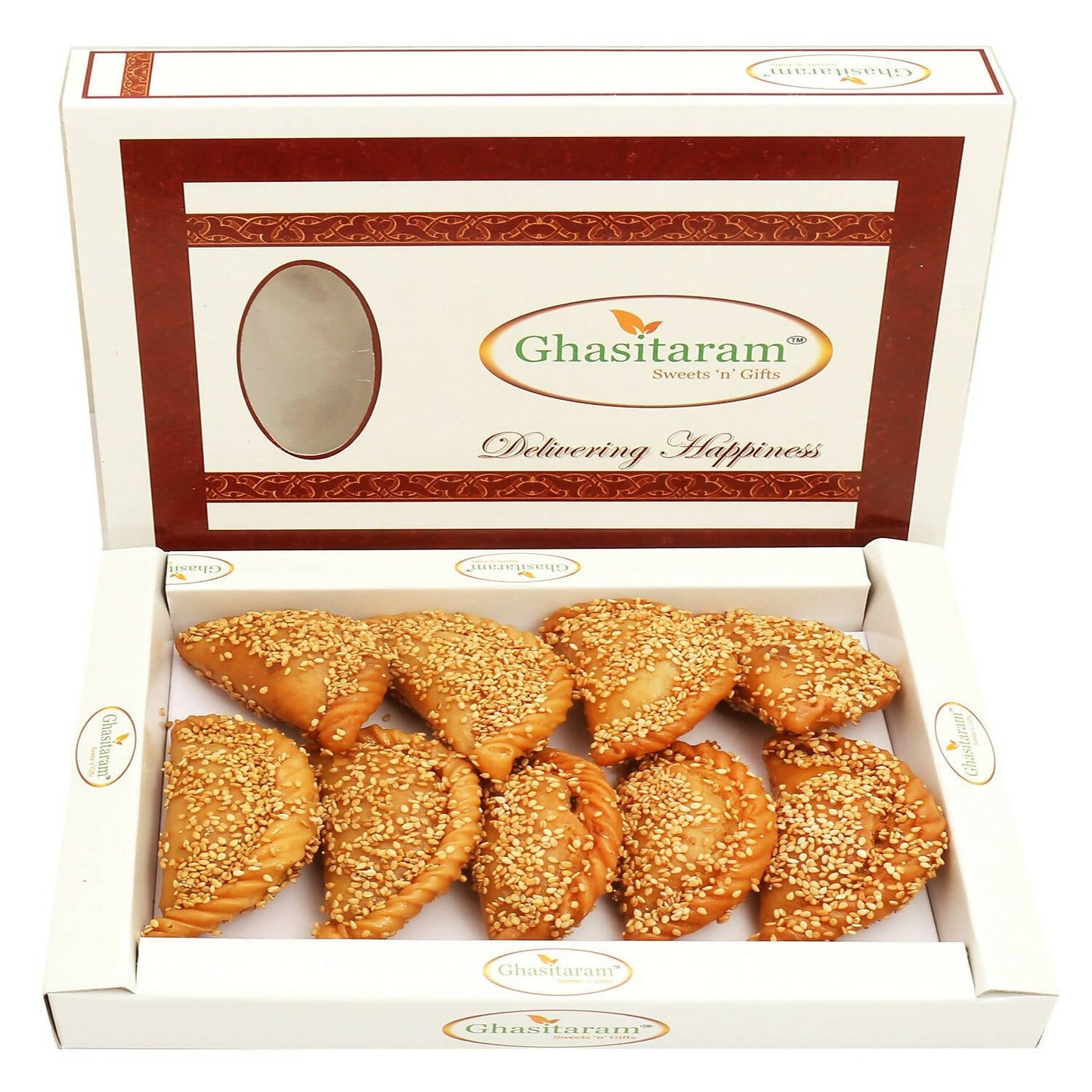 Ghasitaram Holi Sweets - Roasted Til/ Sesame Gujiya | Swadesiicart
