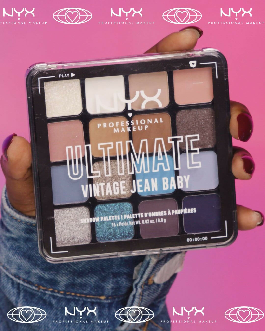 NYX Professional Makeup Ultimate Shadow Palette - Vintage Jeans - Swadesiicart