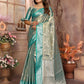 Anaita Light Blue Tissue Silk With Zari Weaving Saree With Blouse
