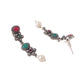 NVR Women Silver-Plated Stone Studded Oxidised Silver Jewellery Set - Swadesiicart