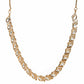 Leaf Shaped Neckpiece in Kundan and American Diamonds (Gold) - Ruby Raang | Swadesiicart