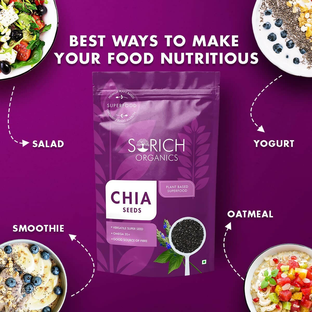 Sorich Organics Raw Chia Seeds | Swadesiicart