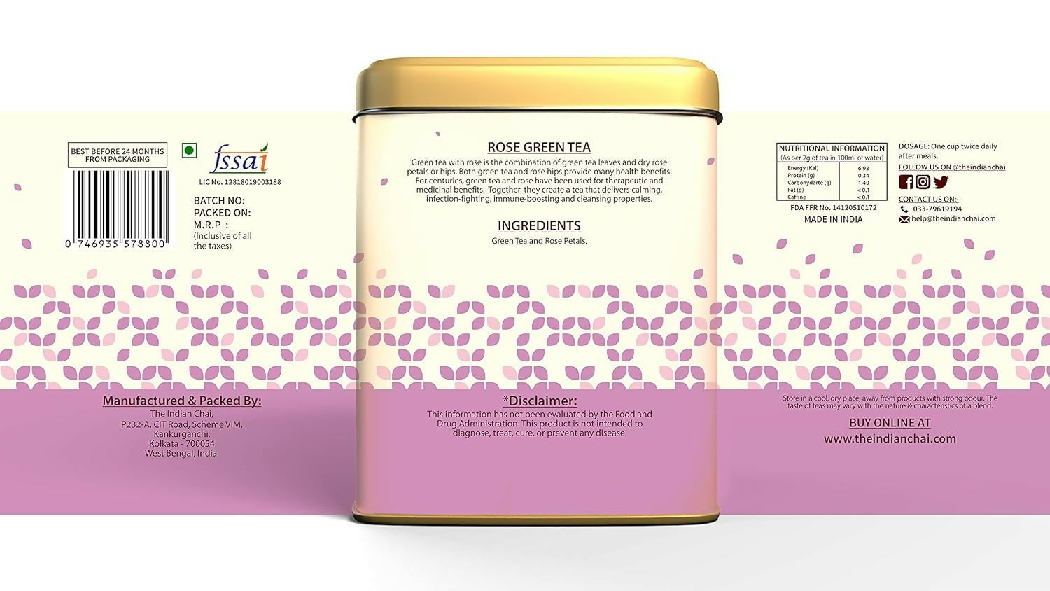 The Indian Chai - Rose Green Tea | Swadesiicart