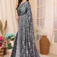 Aafreen Partywear Designer Grey Khadi Fancy Saree