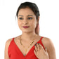 AanyaCentric Gold-Polished Short Mangalsutra Set with Earrings - Swadesiicart
